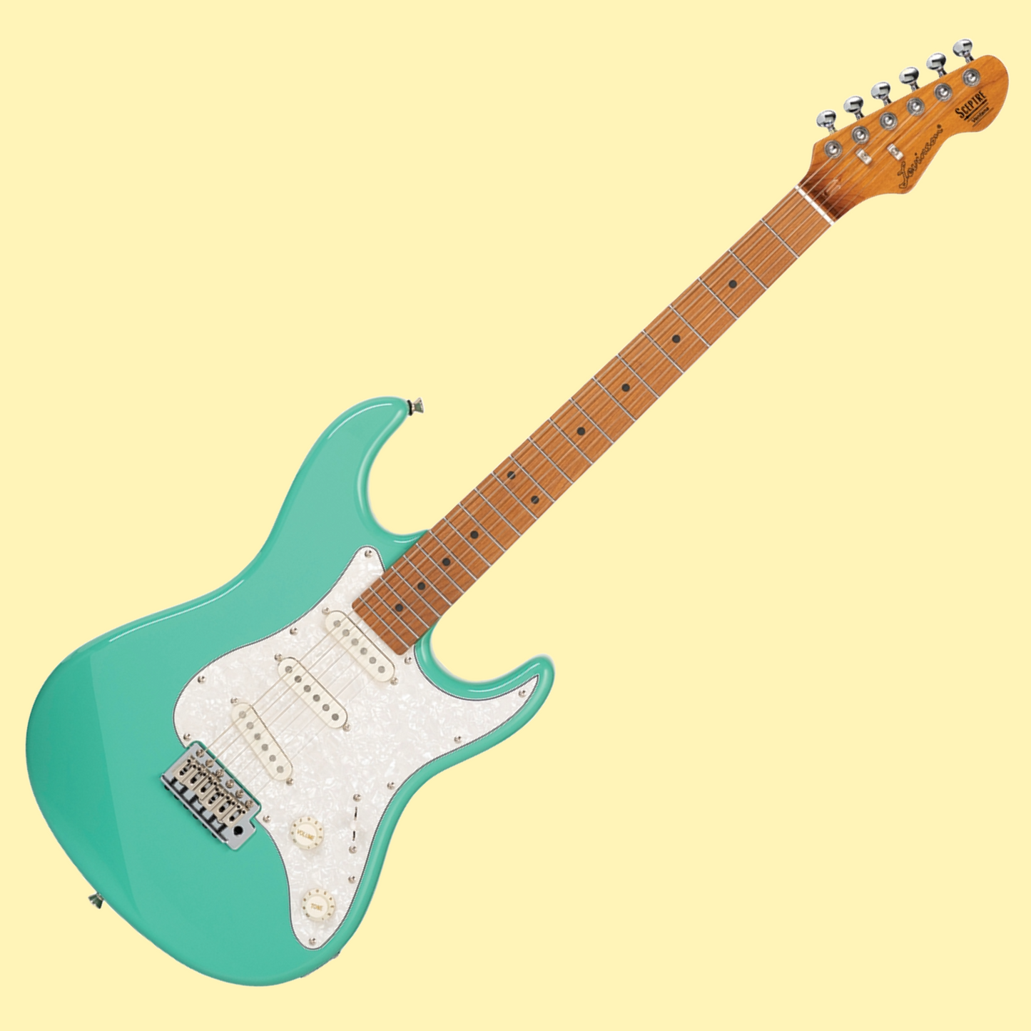 Sceptre Ventana Standard - Double Cutaway Sea Foam Green with Maple Fret Board