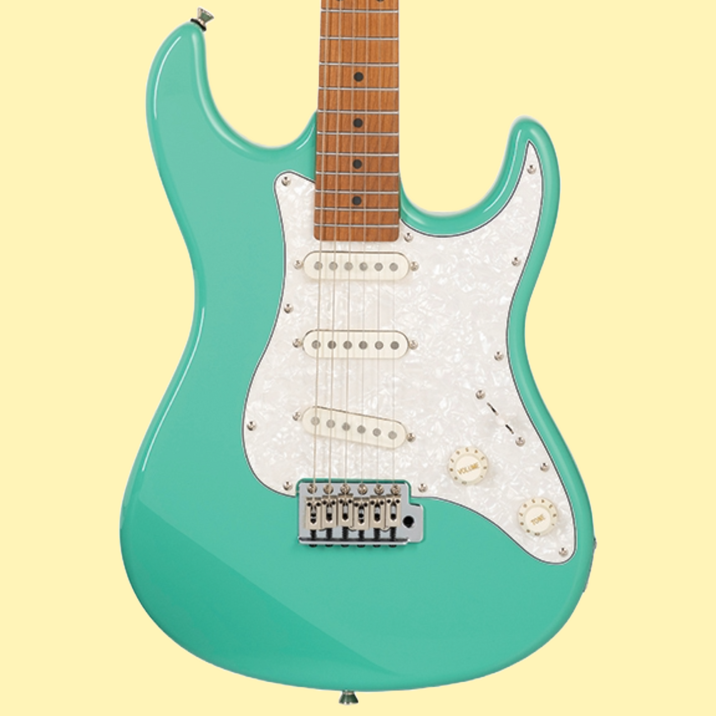 Sceptre Ventana Standard - Double Cutaway Sea Foam Green with Maple Fret Board