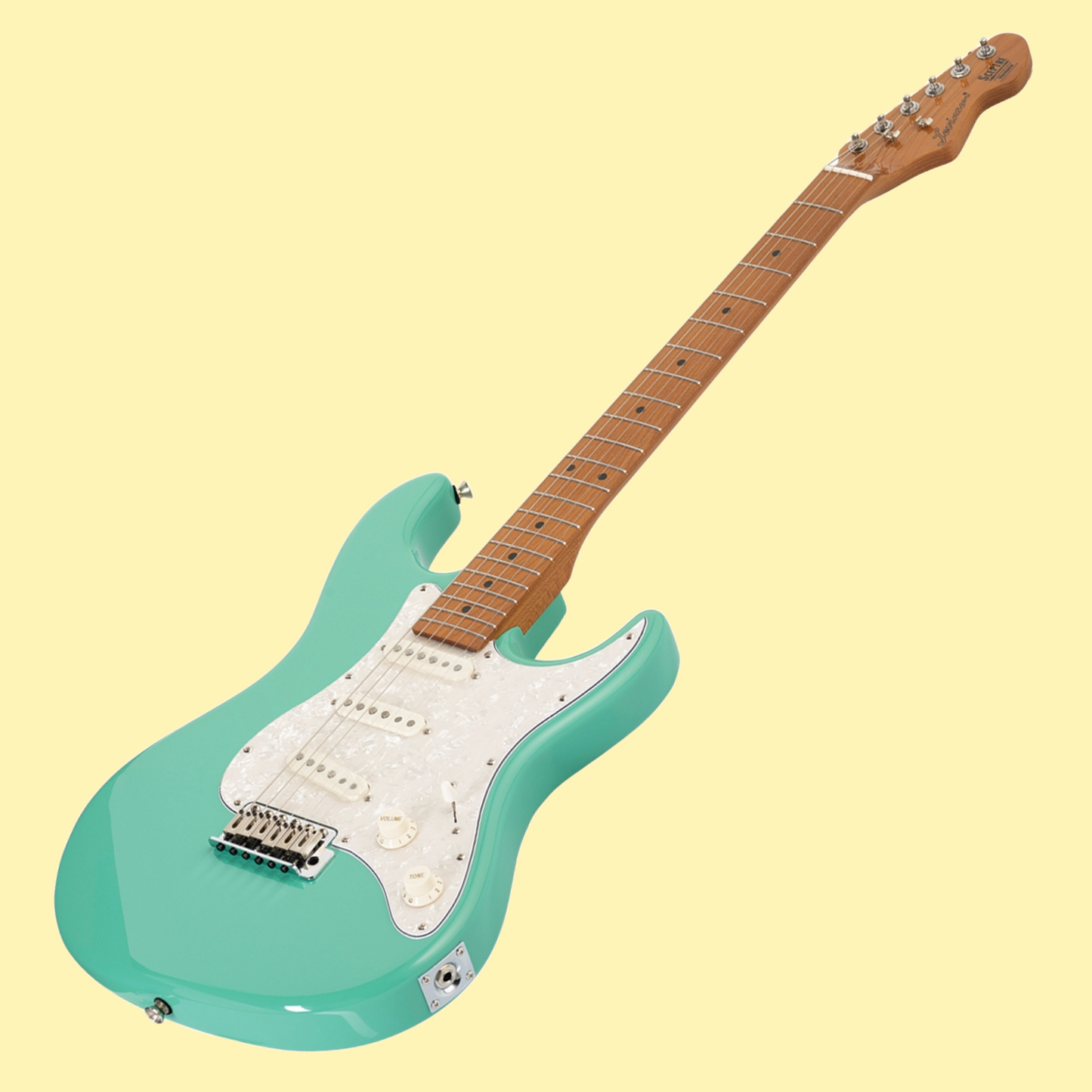 Sceptre Ventana Standard - Double Cutaway Sea Foam Green with Maple Fret Board