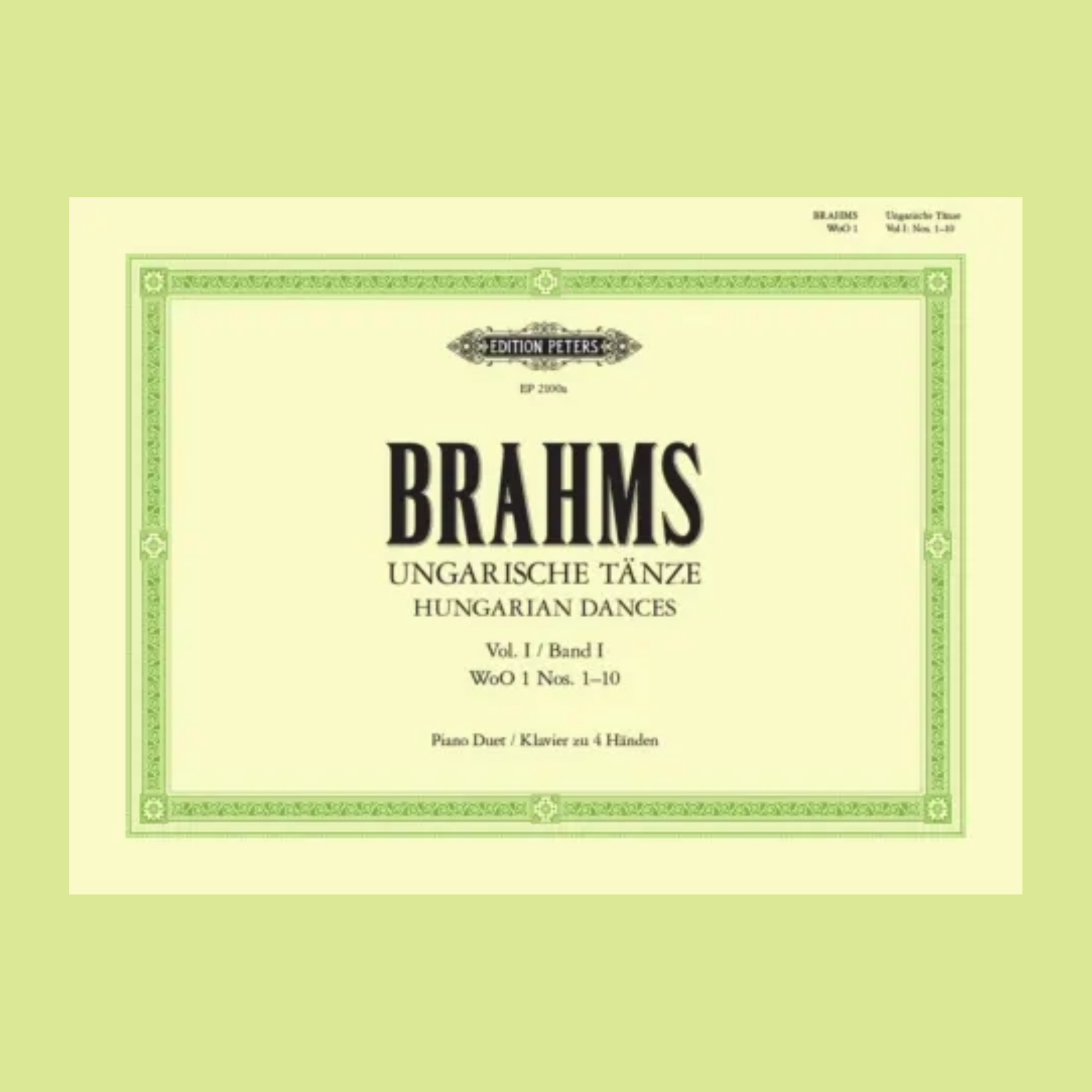 Brahms Hungarian Dances Volume I No 1‚Äö√Ñ√∂‚àö√ë‚àö‚àÇ‚Äö√†√∂‚àö√´‚Äö√†√∂¬¨¬Æ10 for Piano Duet Book