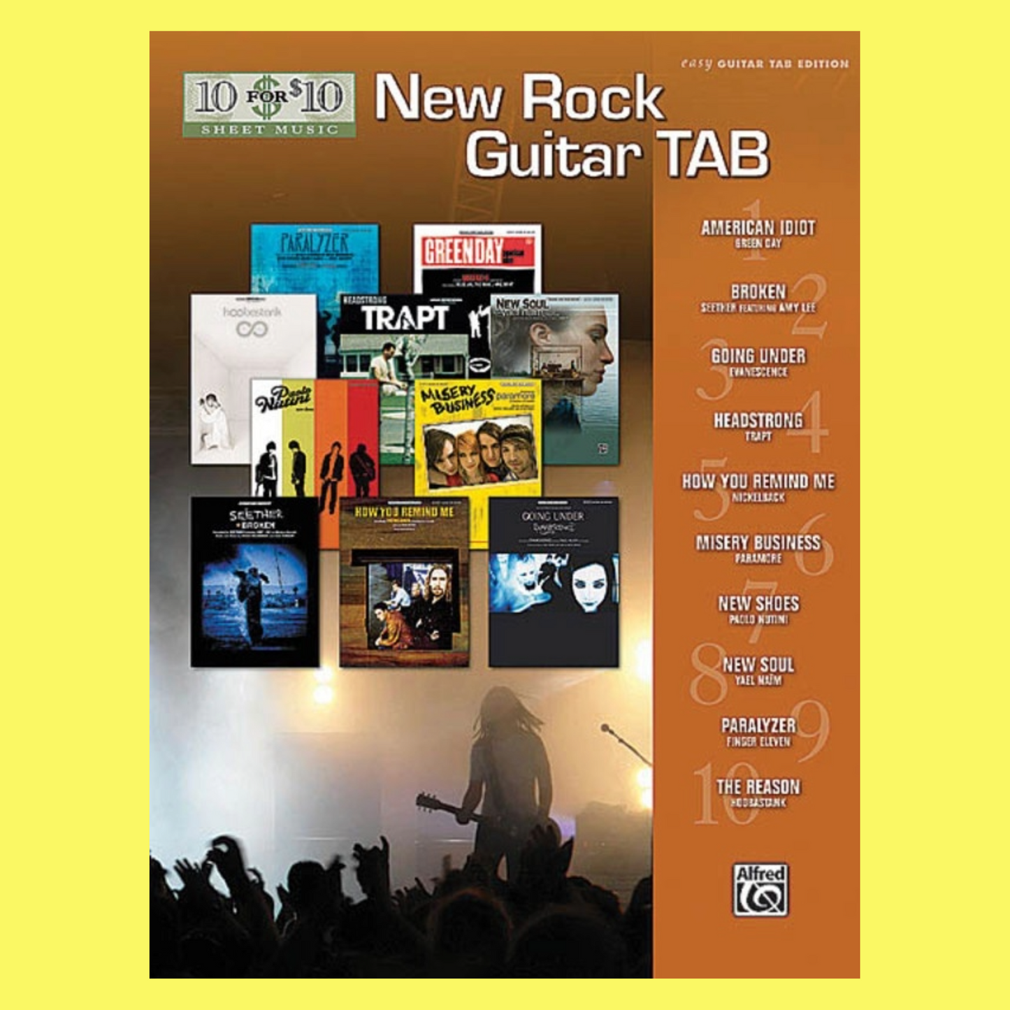 10 For 10 New Rock Guitar Tab Book