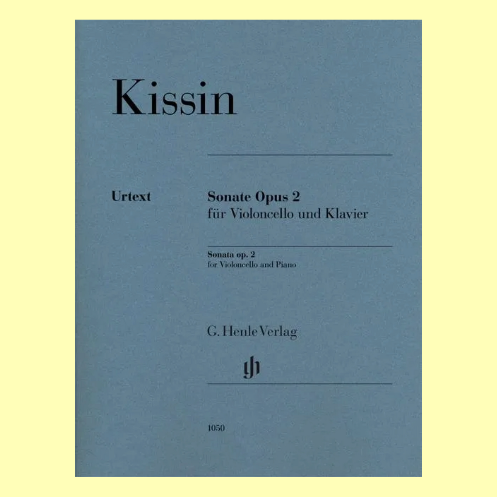 Kissin - Sonata Op 2 For Cello with Piano Accompaniment Book