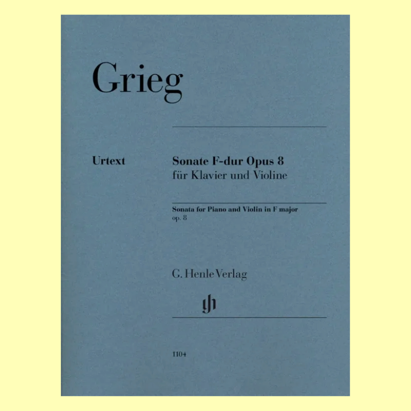 Grieg - Sonata F Major Op 8 For Violin with Piano Accompaniment Book