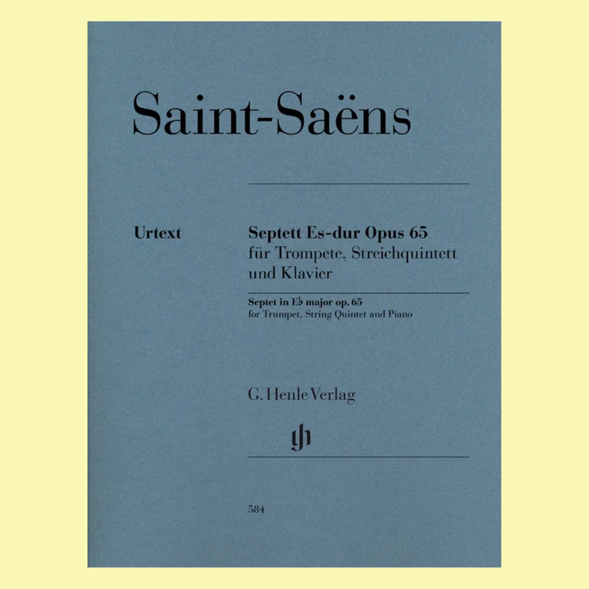 Saint-Saens - Septet In E Flat Major Op 65 For Trumpet, String Quintet and Piano Book