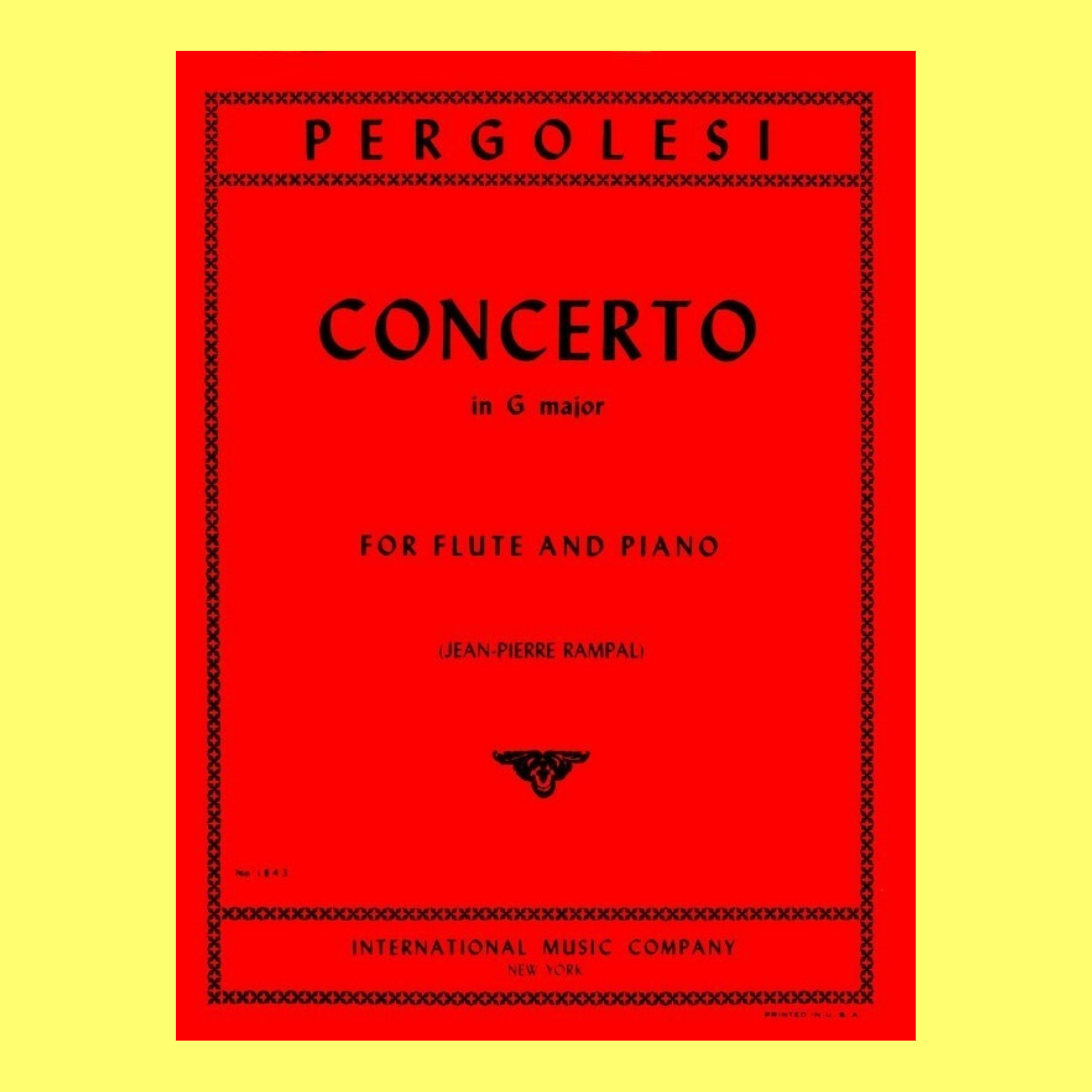 Pergolesi - Concerto G Major Flute with Piano Accompaniment