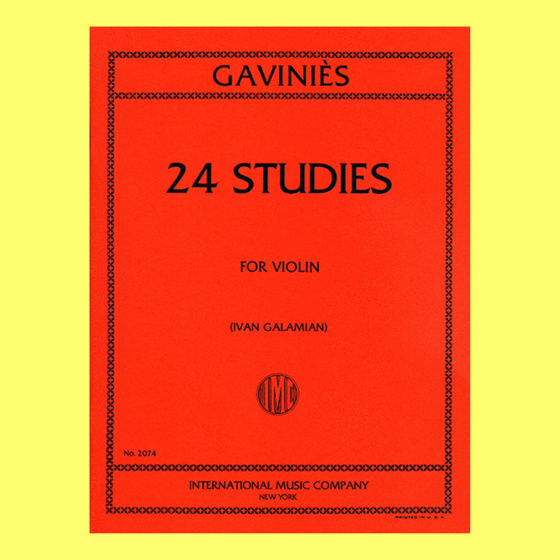 Gavinies - 24 Studies Solo Violin Book