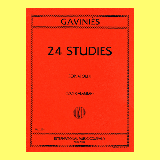 Gavinies - 24 Studies Solo Violin Book