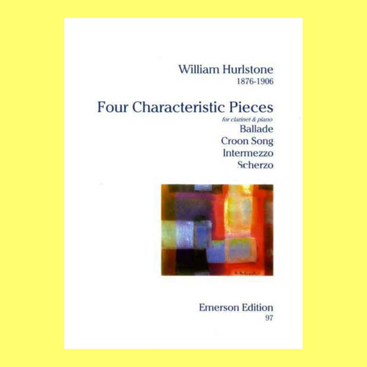 William Hursltone - 4 Characteristic Pieces For Clarinet with Piano Accompaniment Book