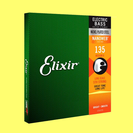 Elixir 15435 Nanoweb Single Bass String - Heavy Gauge (B) 0.135