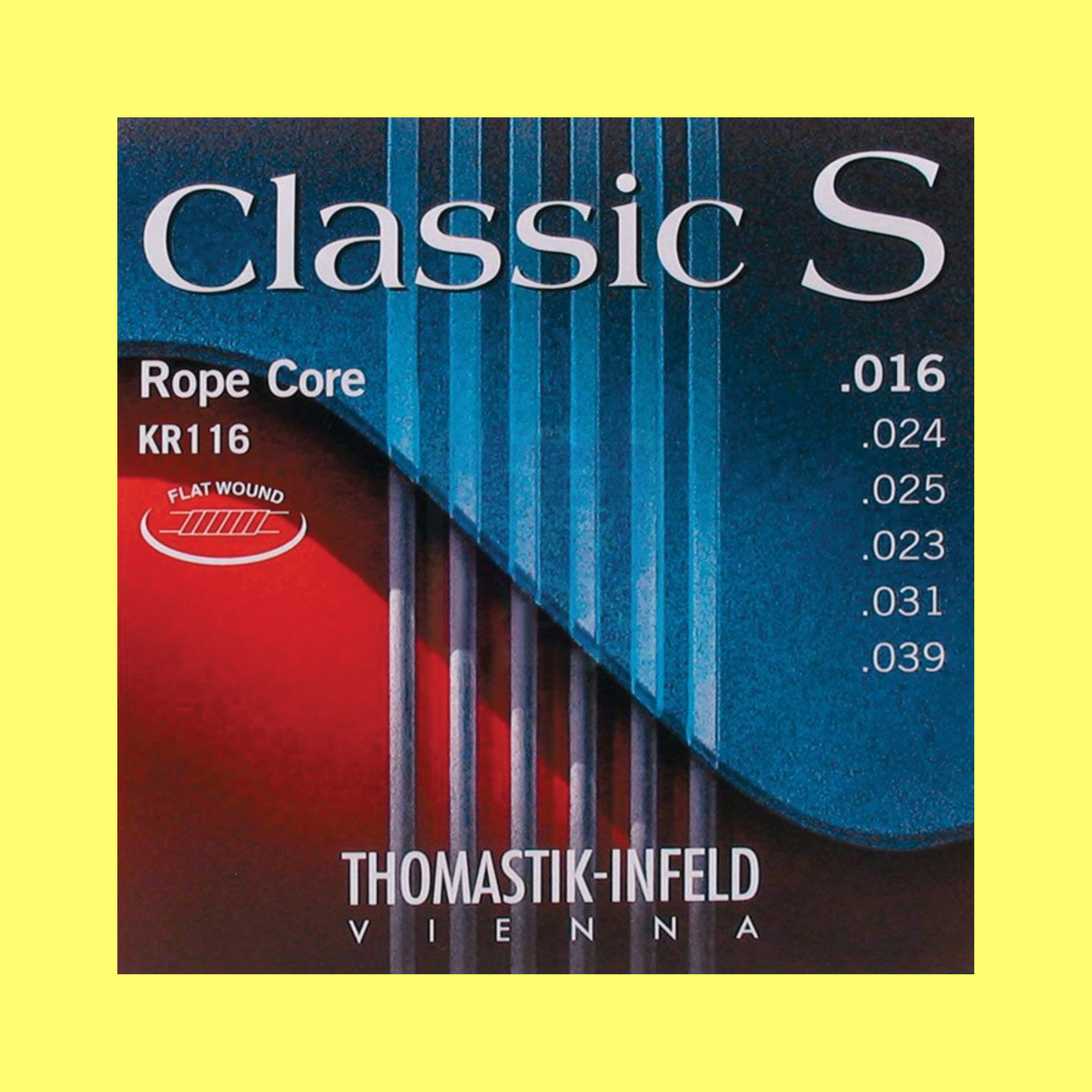 Thomastik KR116 Ropecore Nylon Flatwound Classical Guitar String Set 16/39