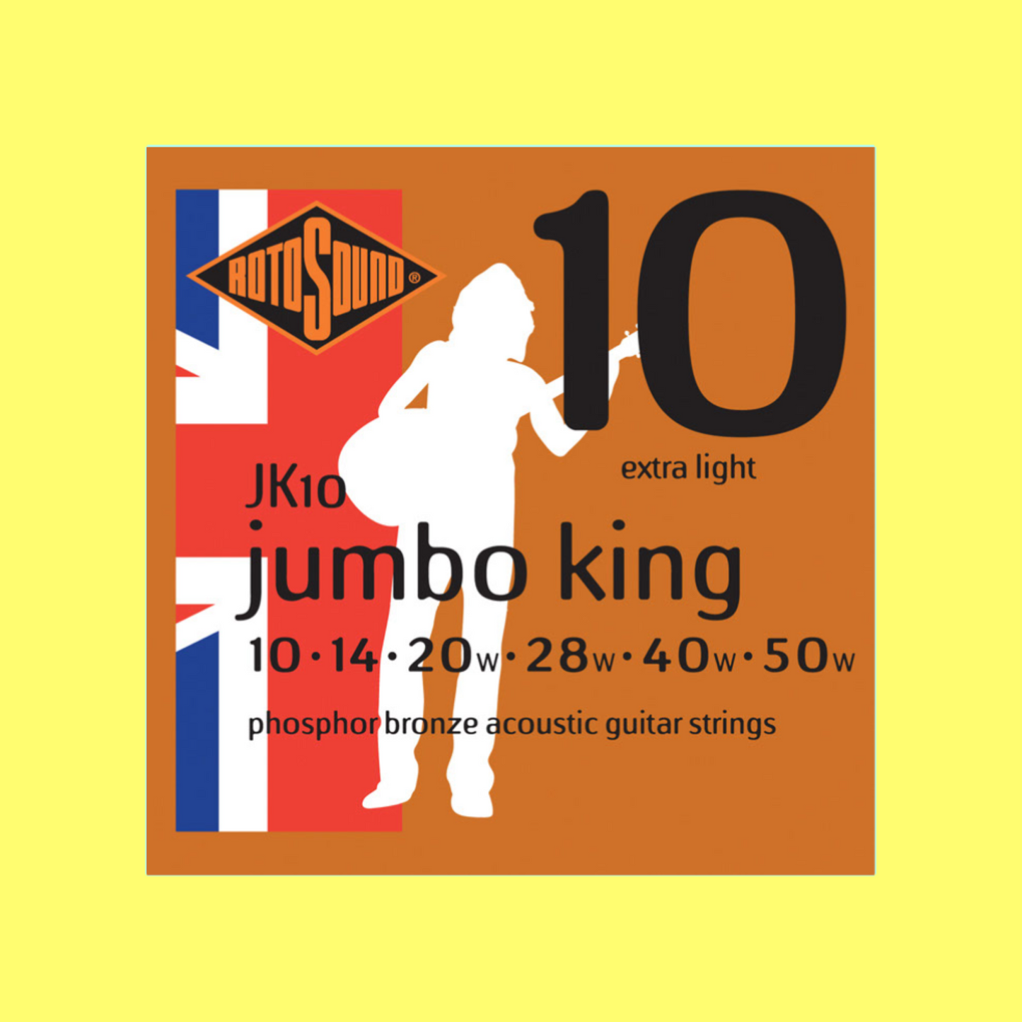 Rotosound JK10 Jumbo King Phosphor Bronze Acoustic Guitar Strings Set 10-50