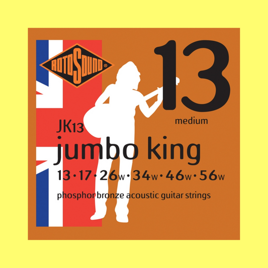 Rotosound JK13 Jumbo King Phosphor Bronze Acoustic Guitar String Set - 13-56