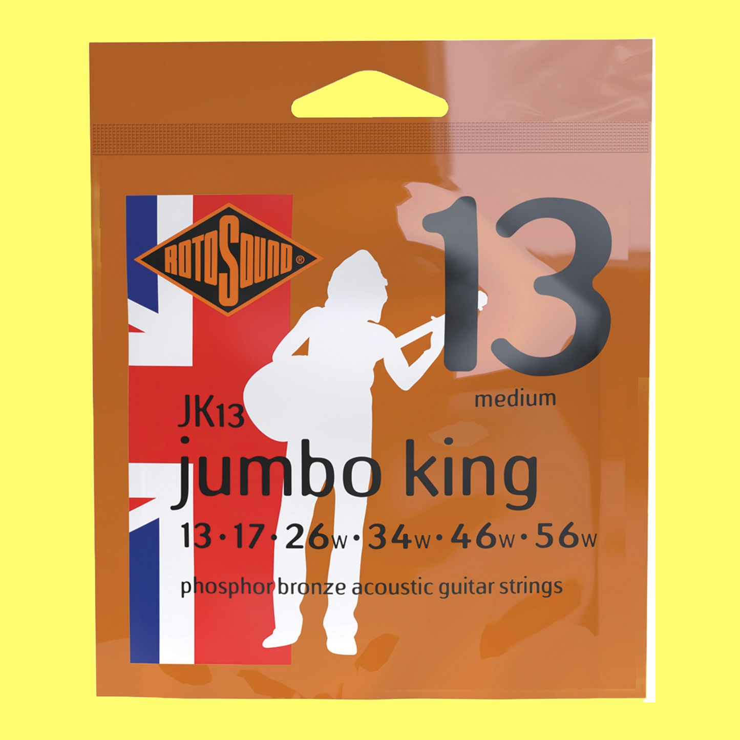 Rotosound JK13 Jumbo King Phosphor Bronze Acoustic Guitar String Set - 13-56