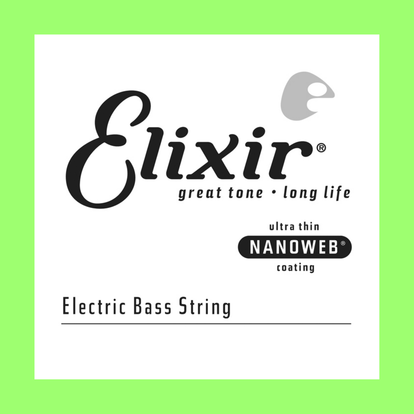 Elixir 15375 Nanoweb Single Electric Bass Guitar String - Gauge: 0.075