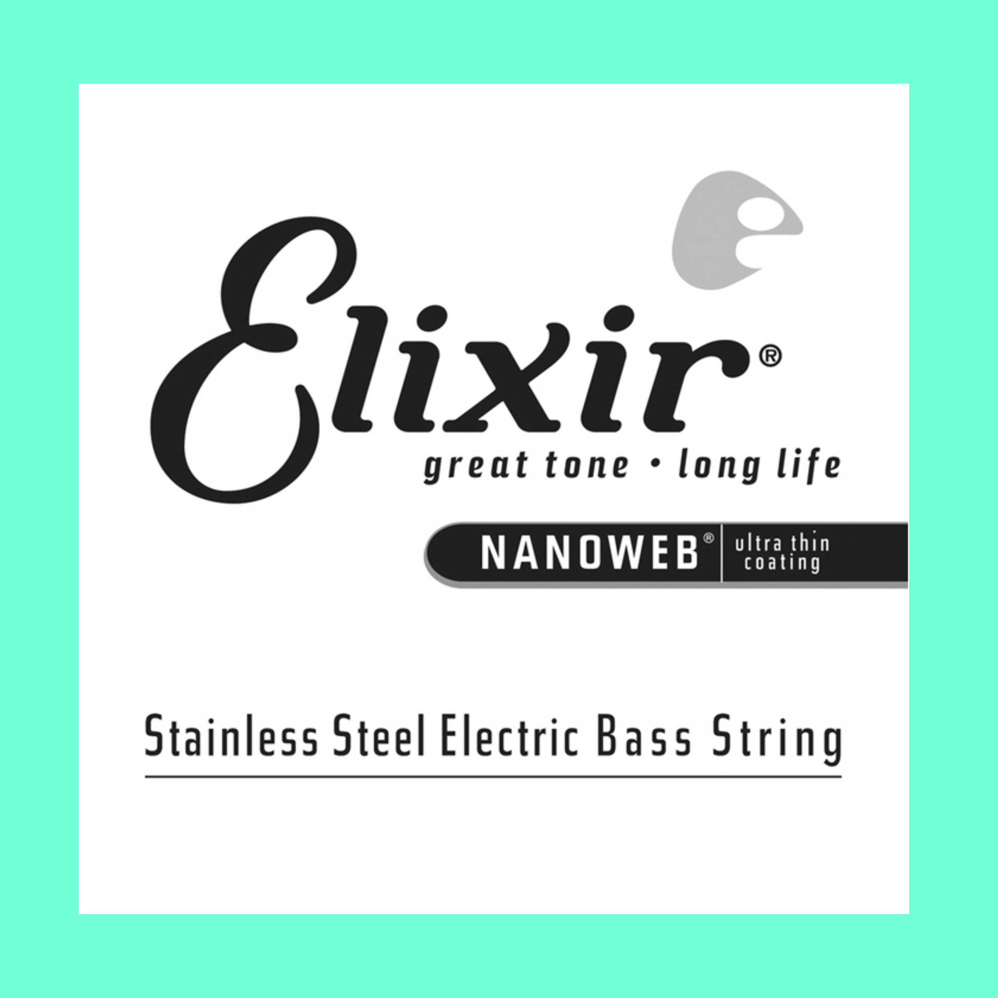 Elixir 13386 Nanoweb Single Stainless Steel Bass String - Gauge 0.085