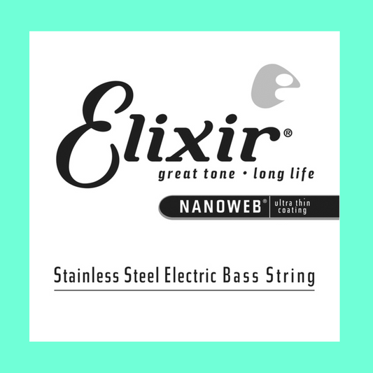 Elixir 13366 Nanoweb Single Stainless Steel Bass String - Gauge 0.065