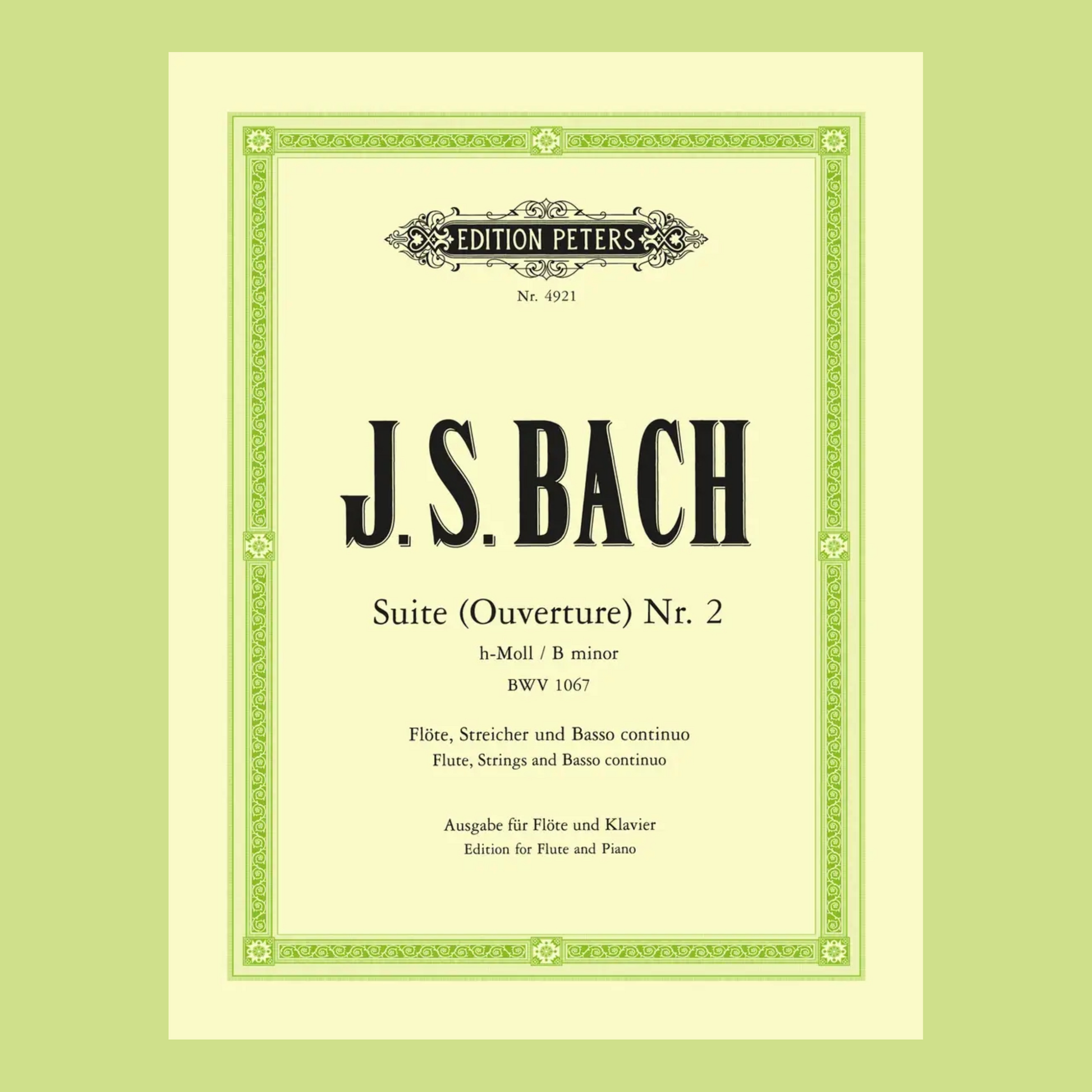 J.S Bach - Suite B Minor BWV 1067 for Flute with Piano Accompaniment Book