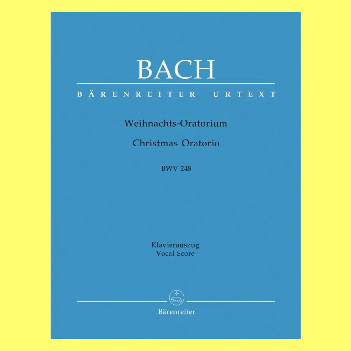 JS Bach - Christmas Oratorio BWV 248 Vocal Score Book