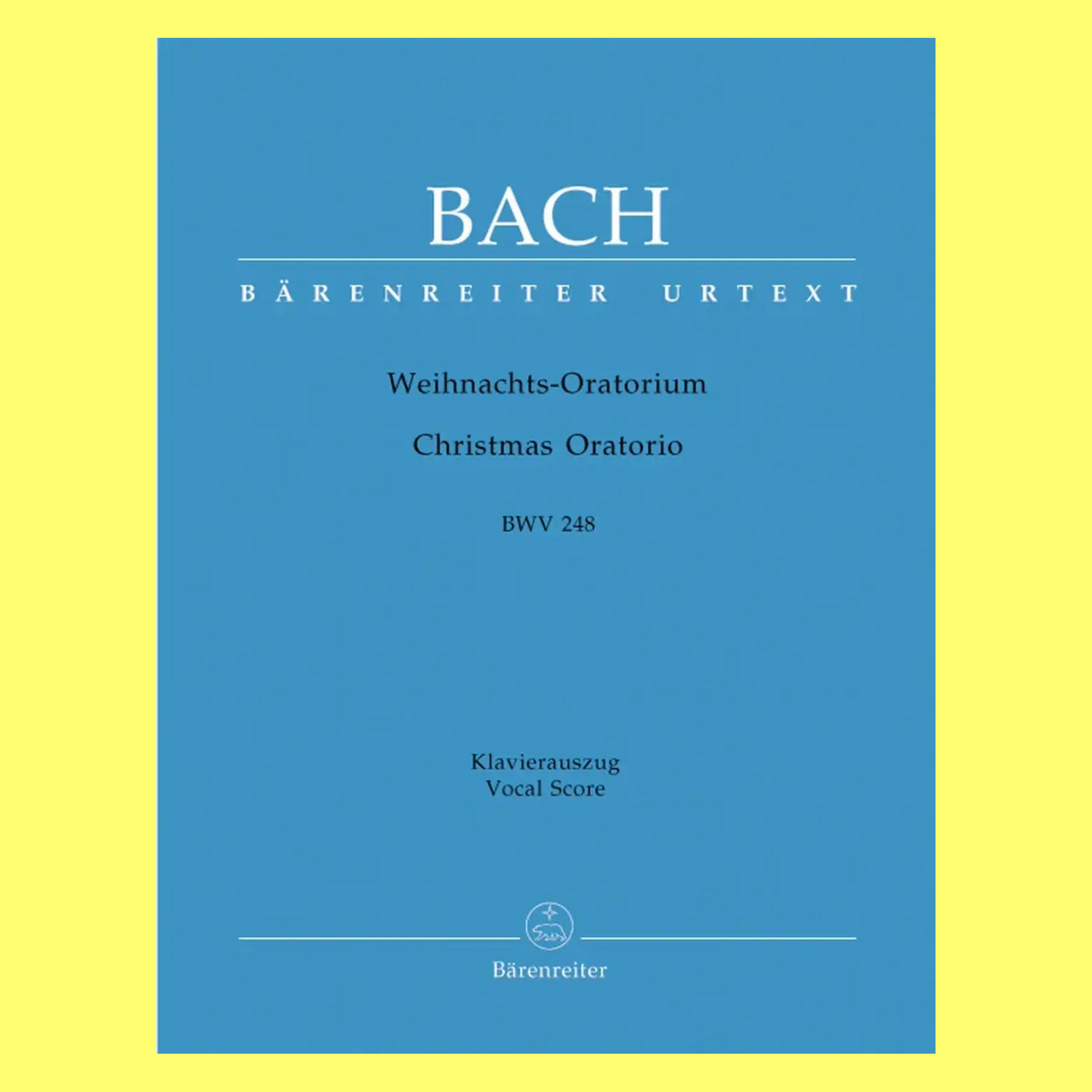 JS Bach - Christmas Oratorio BWV 248 Vocal Score Book