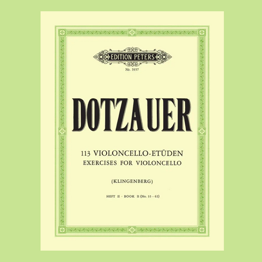 Dotzauer -  113 Exercises Volume 2 Nos 35-62 For Cello Book