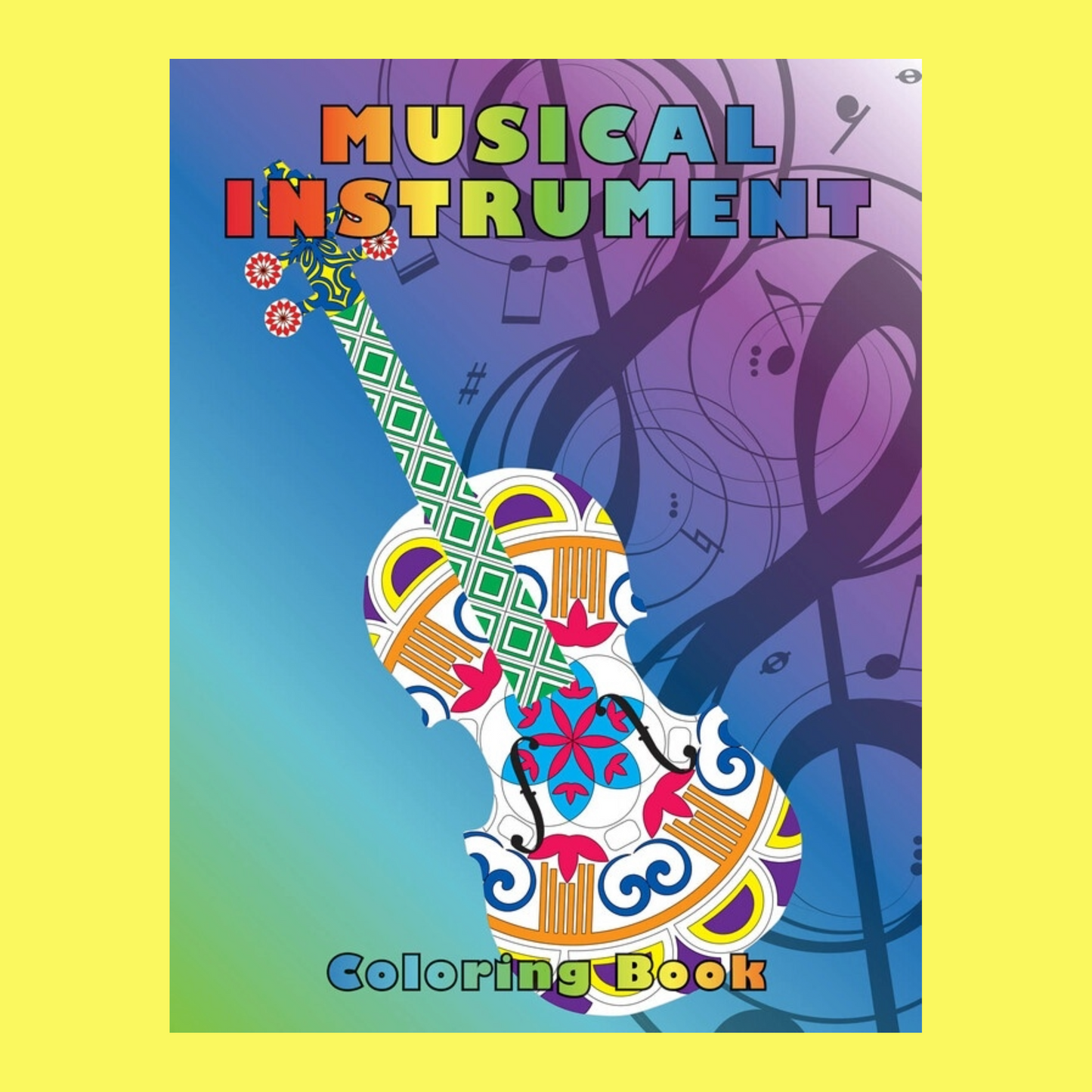 Musical Instrument Coloring Book