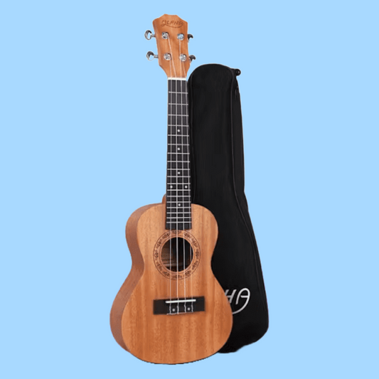 Alpha 26-inch Electric Natural Tenor Ukulele with Tuner & Carry Bag