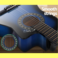 Alpha 34-inch Blue Childrens Nylon Acoustic Guitar Pack