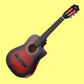 Alpha 34-inch Red Childrens Nylon Acoustic Guitar Pack