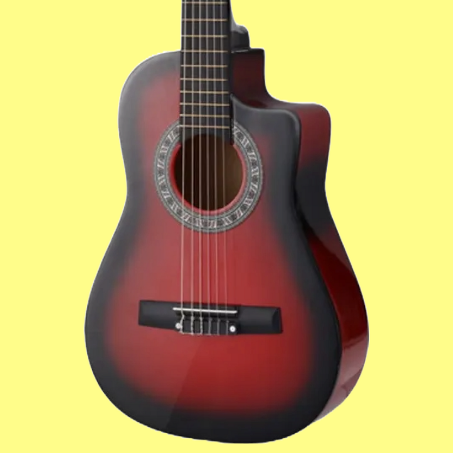 Alpha 34-inch Red Childrens Nylon Acoustic Guitar Pack