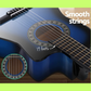 Alpha 34-inch Blue Childrens Nylon Acoustic Guitar with Bag & Picks