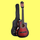 Alpha 34-inch Red Children's Nylon Acoustic Guitar with Bag