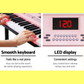 Alpha 61 Key Pink Electronic Piano Keyboard & Stand