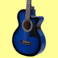 Alpha 38-inch Blue Wooden Acoustic Guitar Pack