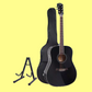 Alpha 41 inch Black Wooden Acoustic Guitar & Accessories Pack