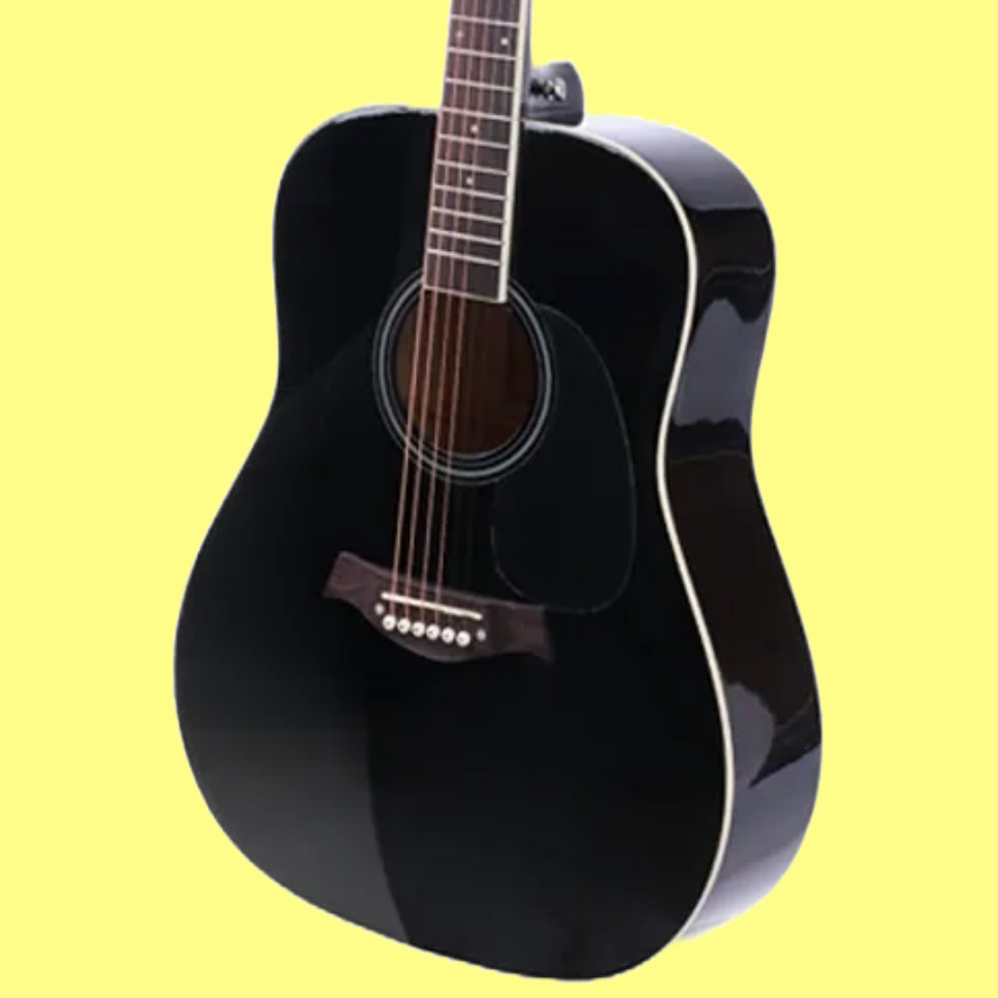 41" Acoustic Black Cutaway Steel-Stringed Guitar with Carry Bag & Accessory Pack