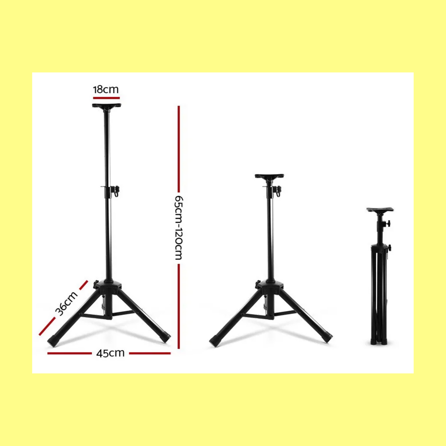 120cm Adjustable Speaker Stands (Set of 2)