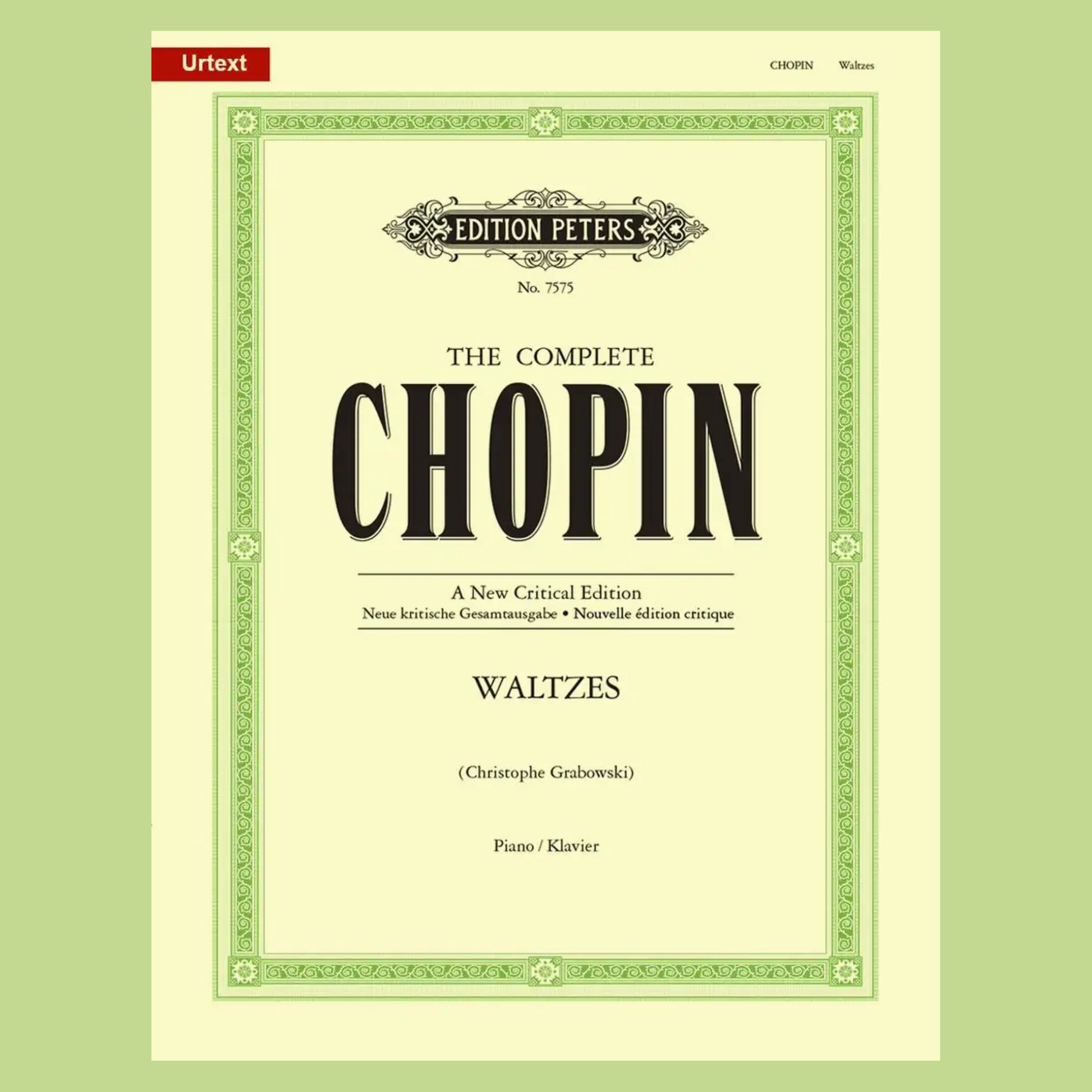 Chopin - Waltzes New Critical Edition Urtext Book