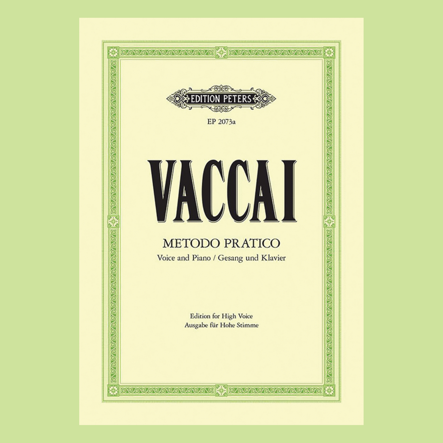 Vaccai - Practical Method High Voice Book