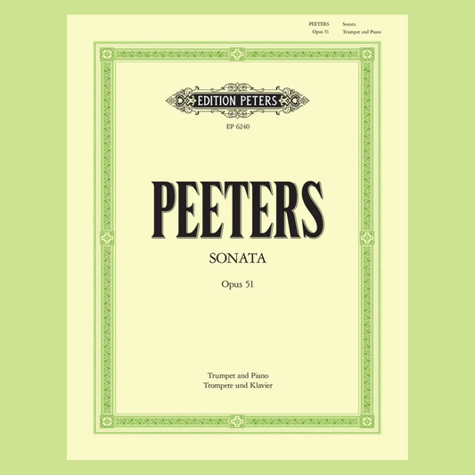 Peeters - Sonata Op 51 Trumpet with Piano Accompaniment Book