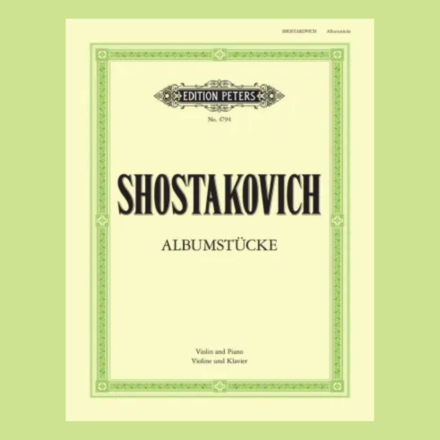 Shostakovich - Album Pieces Violin with Piano Accompaniment Book