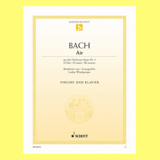 Bach - Air On The G String Violin/Piano