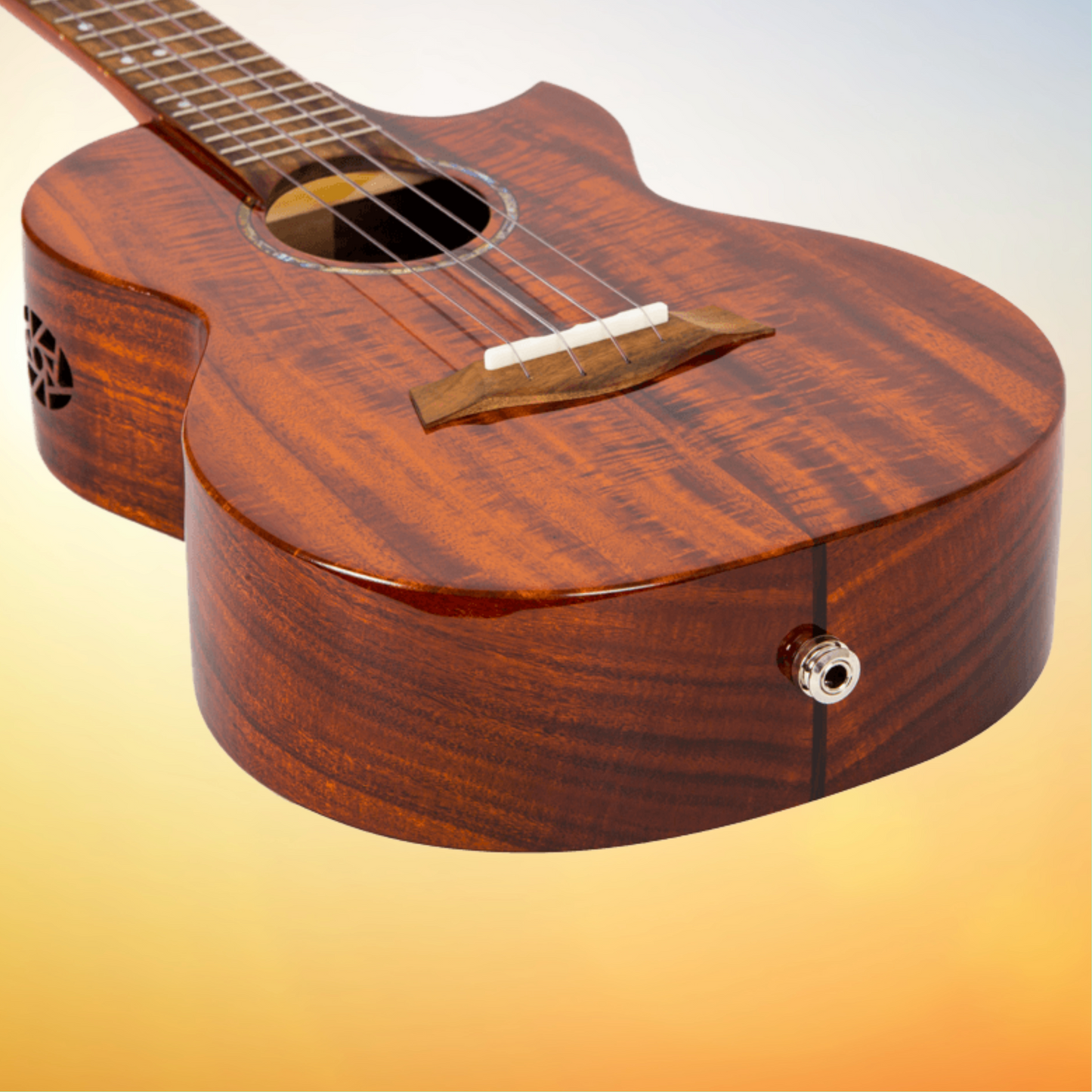 Flight Mustang All Solid Tenor Electro Acoustic Ukulele and Premium Padded Gig Bag