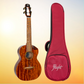 Flight Mustang All Solid Tenor Electro Acoustic Ukulele and Premium Padded Gig Bag