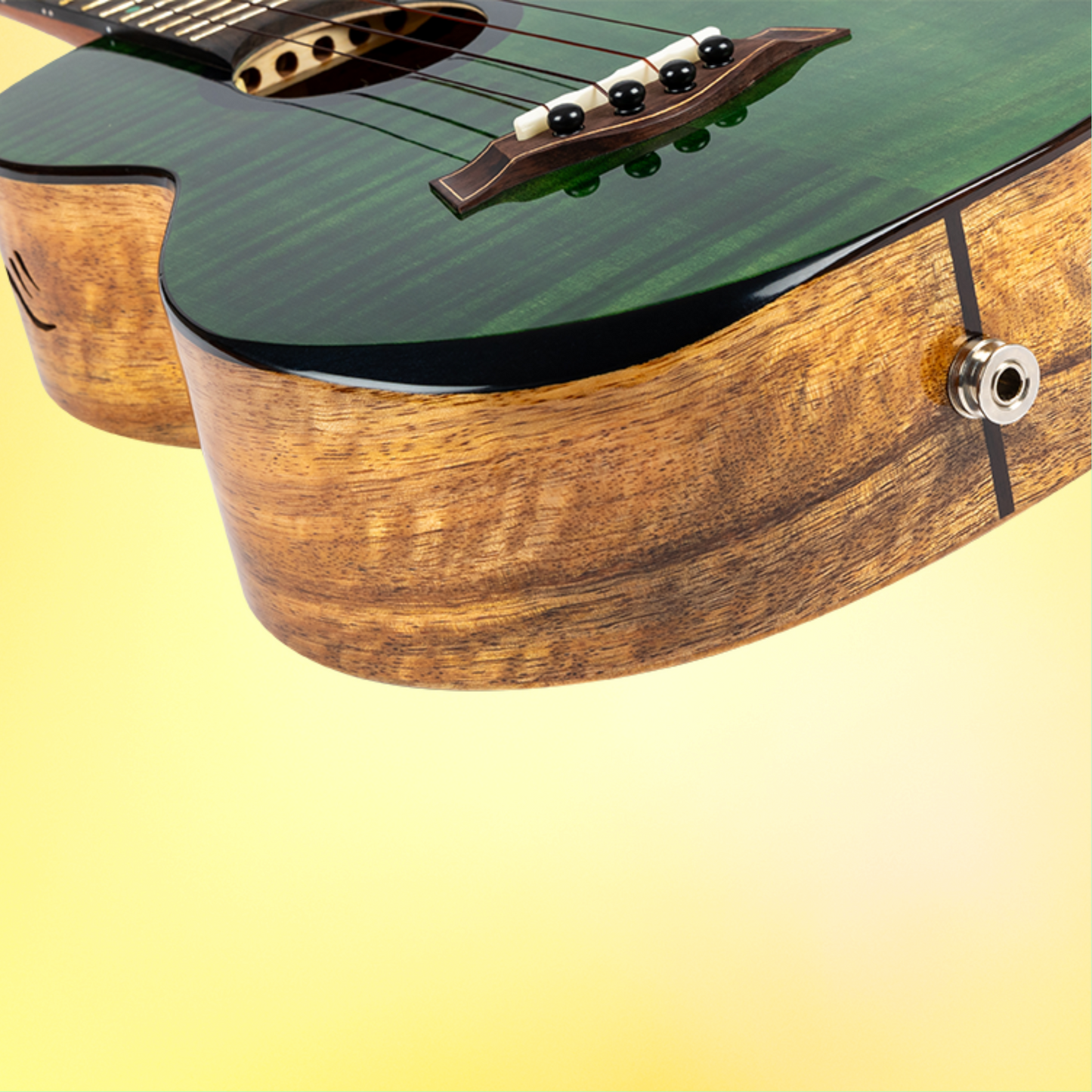 Flight Comet EQ-A Green Tenor Electro Acoustic Ukulele with Premium Gig Bag (Arriving Dec)