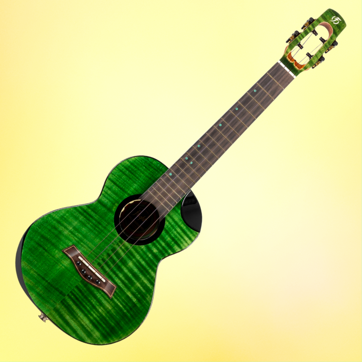 Flight Comet EQ-A Green Tenor Electro Acoustic Ukulele with Premium Gig Bag (Arriving Dec)