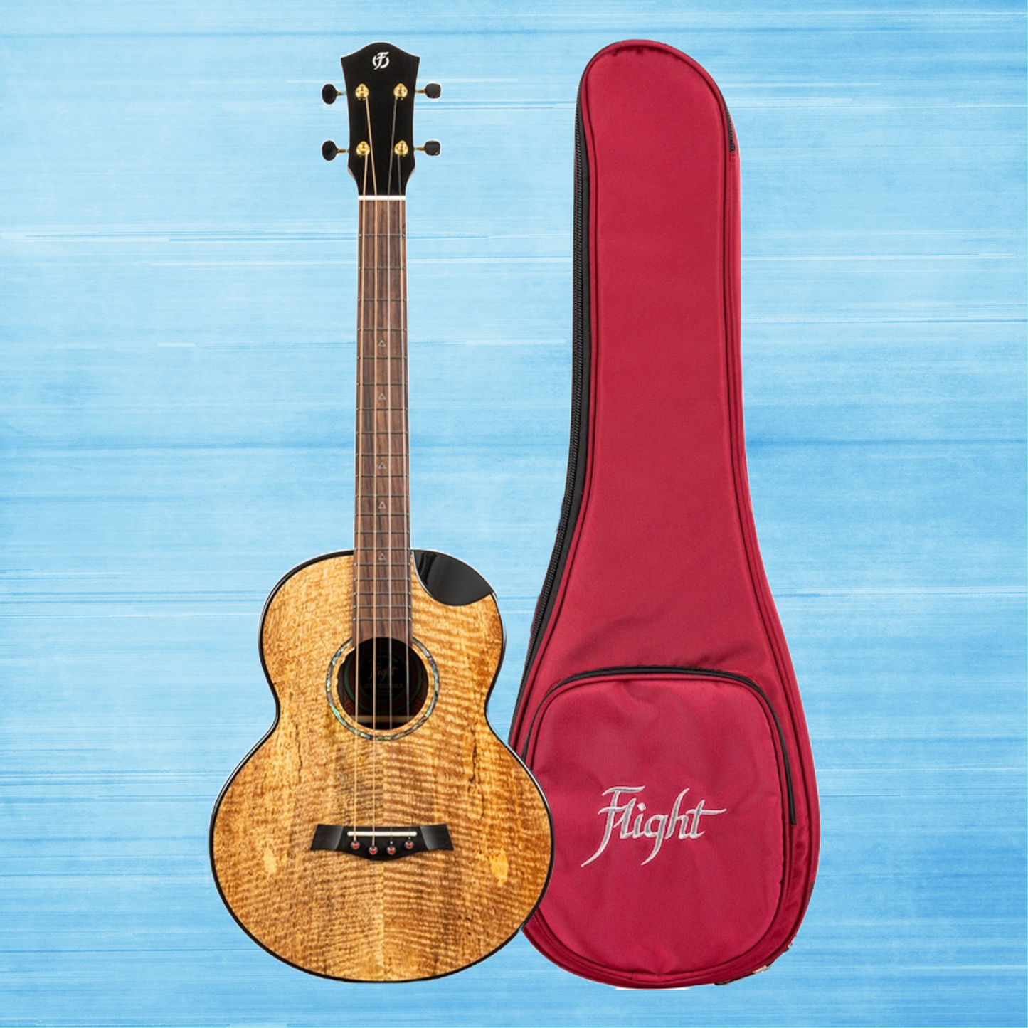 Flight Maia Baritone Electro Acoustic Ukulele with Padded Gig Bag