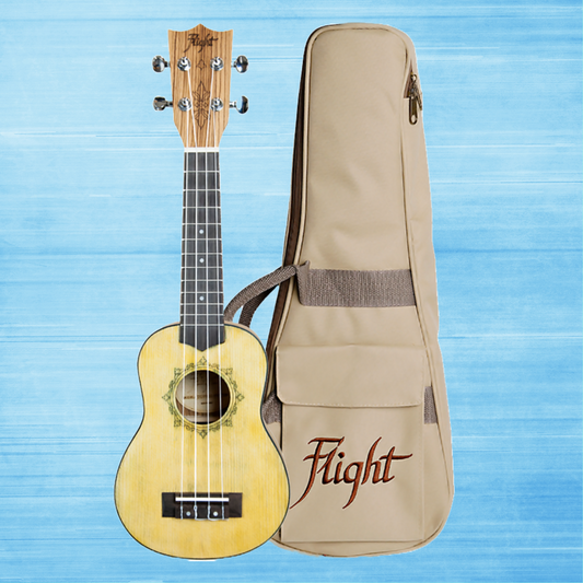 Flight DUS330 Relic Soprano Ukulele with Padded Gig Bag (Early Dec Arrival)