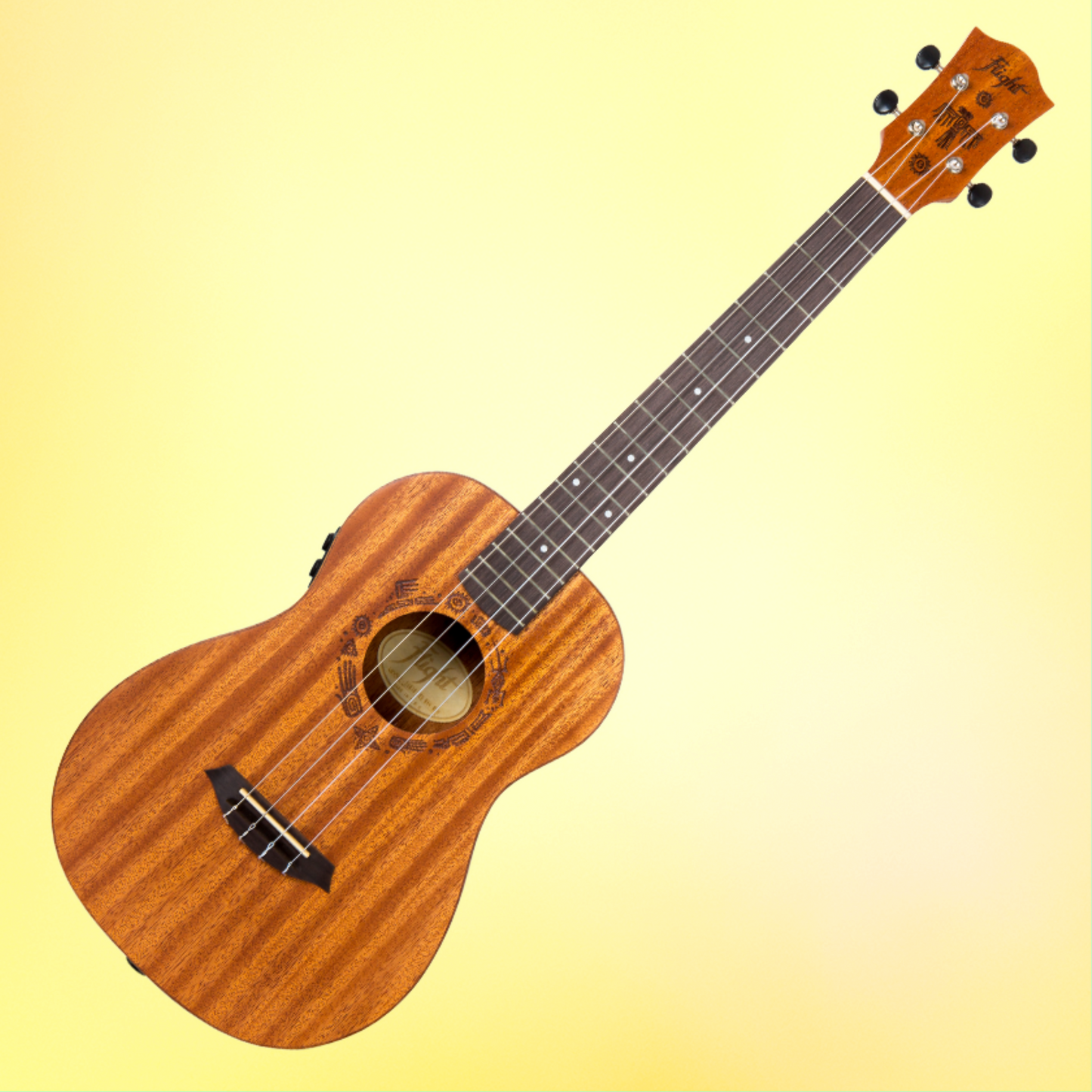 Flight DUB38 Mahogany Soundwave Baritone Ukulele with Padded Gig Bag (Early Dec Arrival)