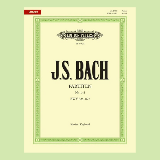 JS Bach - Partitas Volume 1 Nos 1-3 BWV 825-827 Piano Book