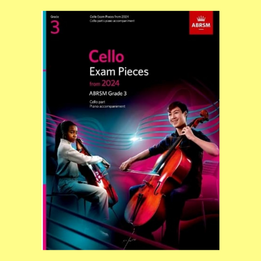 ABRSM Cello Exam Pieces - Cello Grade 3 Book with Piano Accompaniment (2024)